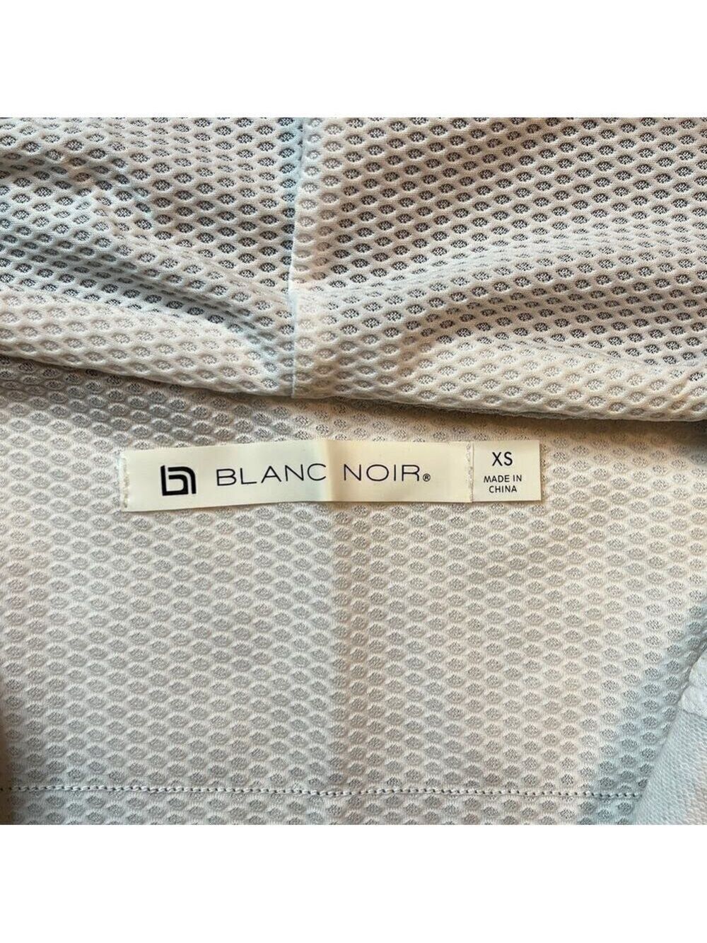 Blanc Noir Hooded Mini Dress sz XS S Colorblock Sporty Athletic Pockets Neutral - Picture 8 of 10